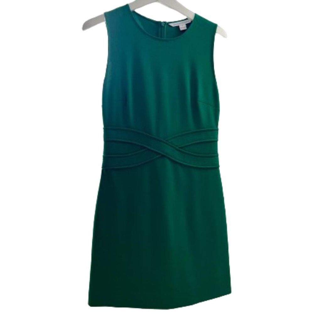 DVF Diane von Furstenberg green sheath dress